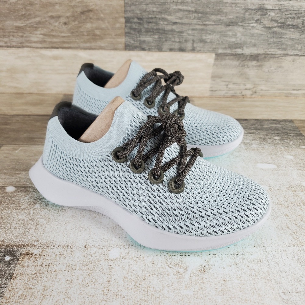 Allbirds Tree Dasher 1 Womens Shoes Sz 5.5 W Freeze Light Blue Lace Up Sneakers
